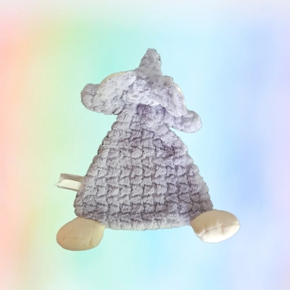 NAT & JULES NAT Jules Elephant Lovey Security Blanky Plush Rattle Purple 13